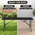 8 ft Heavy Duty Folding Table - 7yj