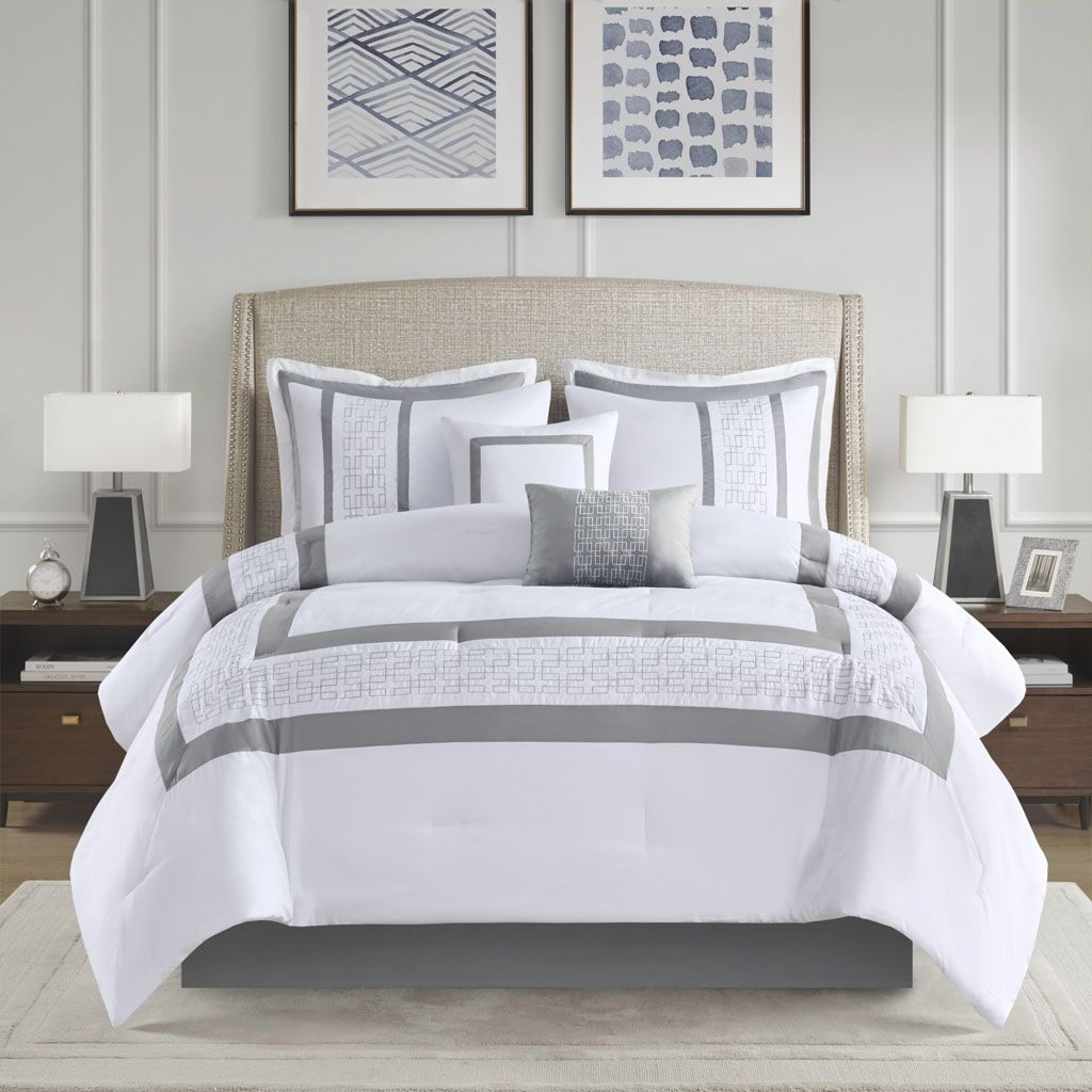 8-Piece Embroidered Comforter Set