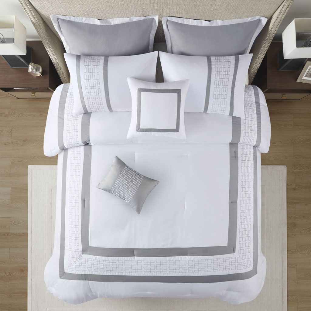 8-Piece Embroidered Comforter Set
