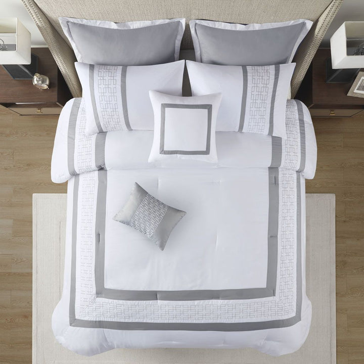 8-Piece Embroidered Comforter Set