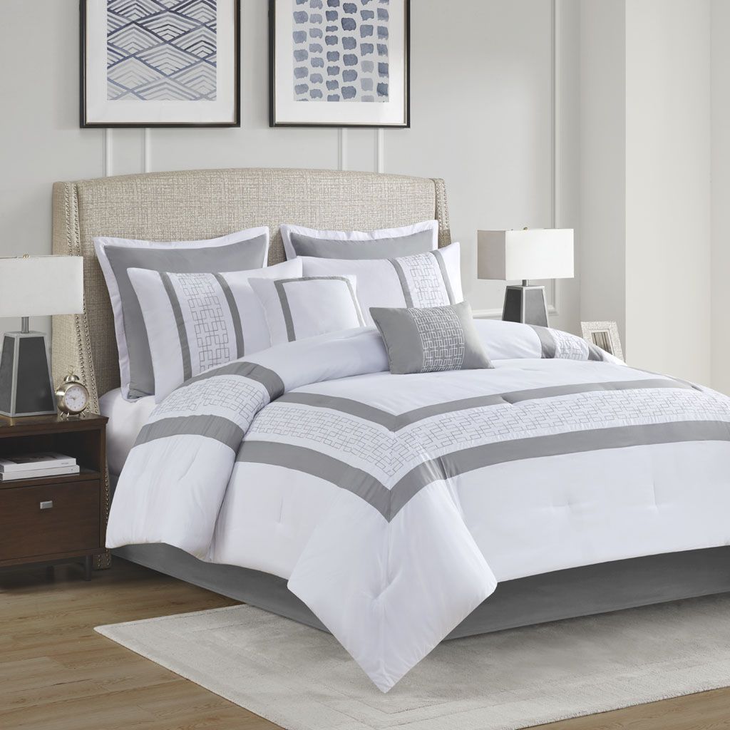 8-Piece Embroidered Comforter Set