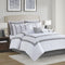 Madison Park Luxury 8-Piece Embroidered Comforter Set - Complete Hotel-Style Bedding Collection with Decorative Pillows