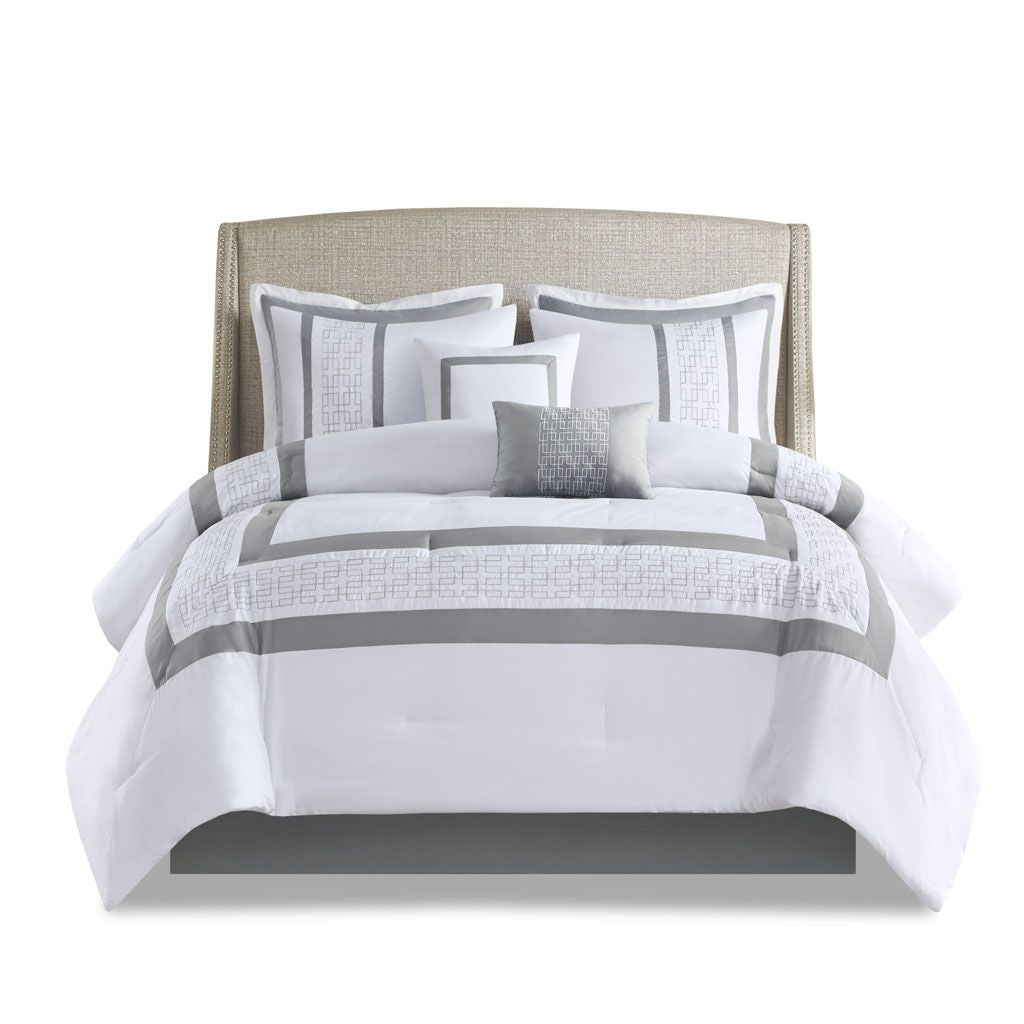 8-Piece Embroidered Comforter Set