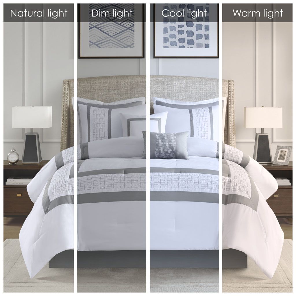 8-Piece Embroidered Comforter Set