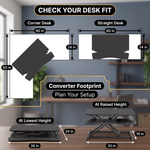 Standing Desk Converter – Adjustable Sit-to-Stand Desk Riser - 8.