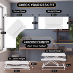 Standing Desk Converter – Adjustable Sit-to-Stand Desk Riser - 8.