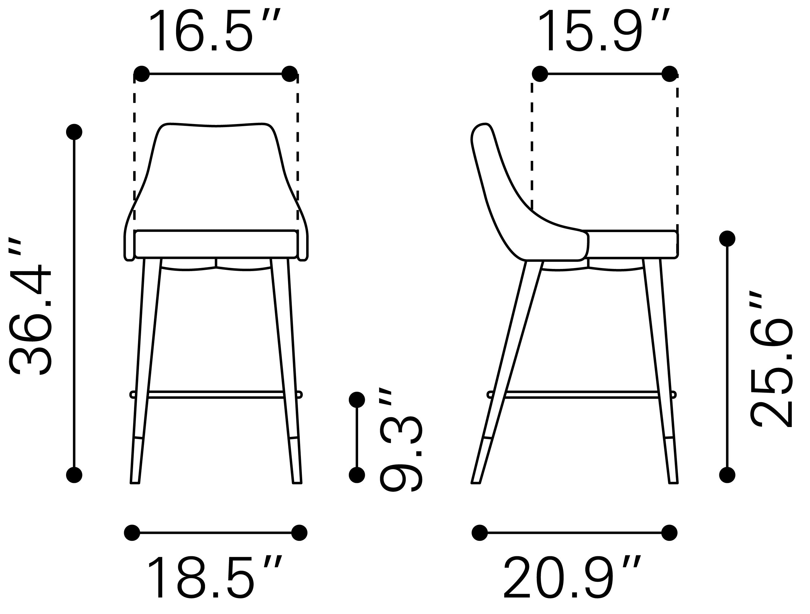 Piccolo Counter Stool Yellow