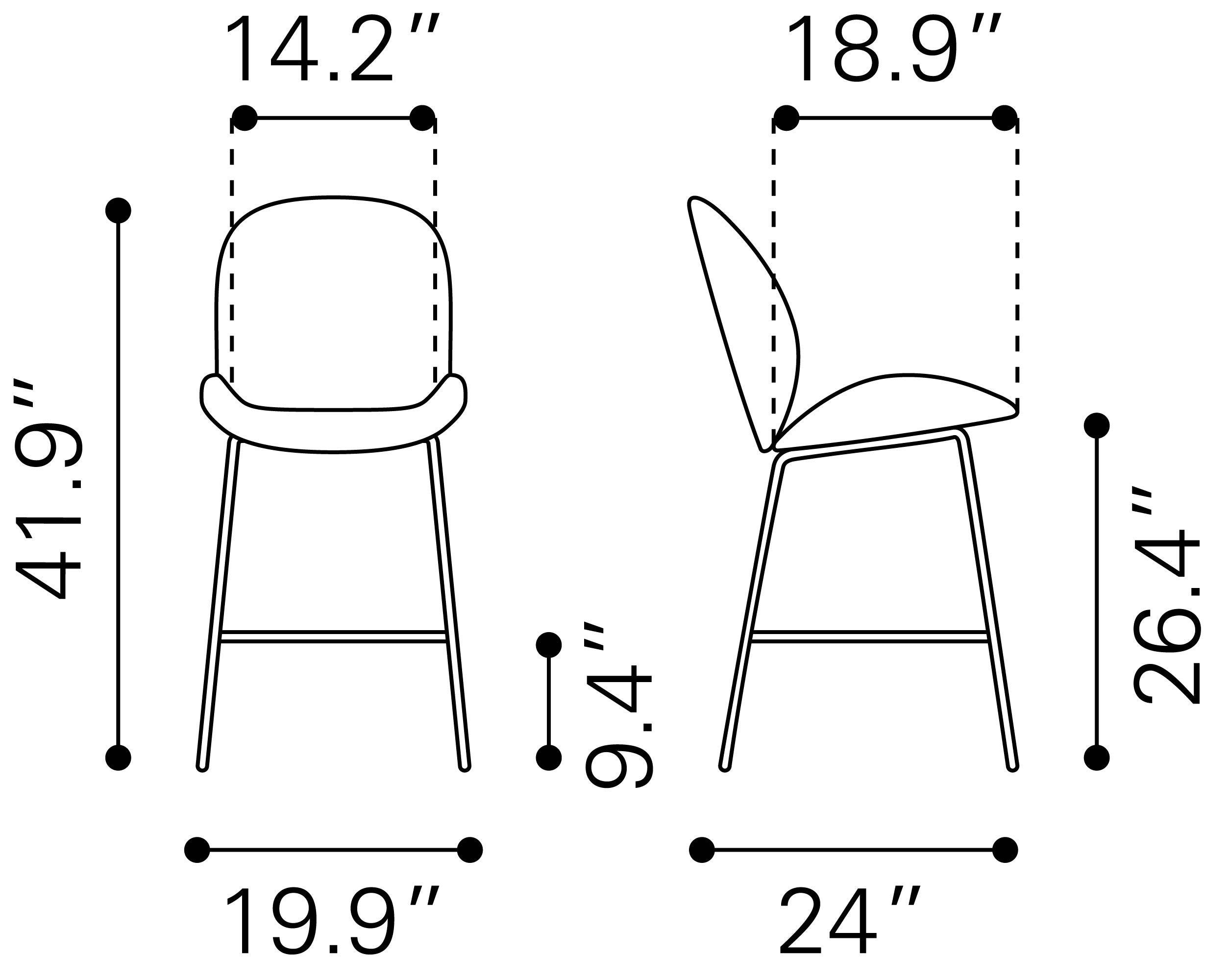 Miles Counter Stool Red