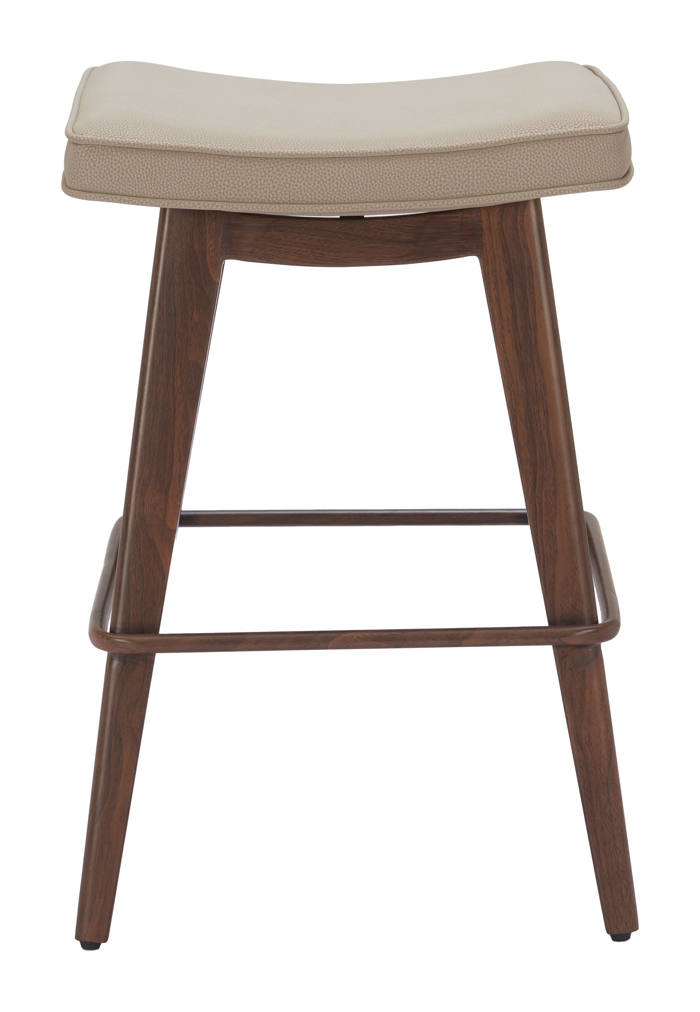 Divat Counter Stool Beige & Walnut