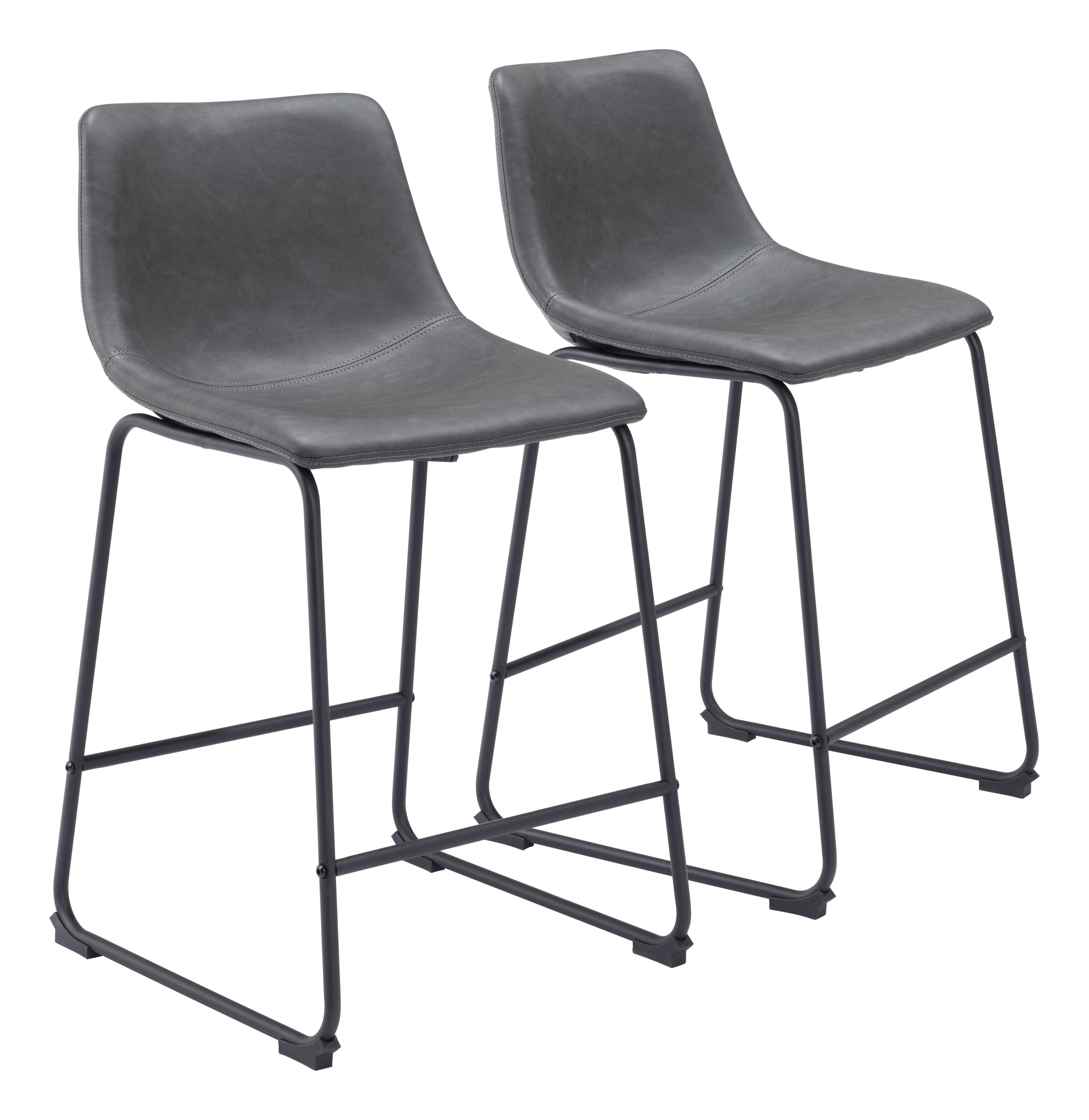 Smart Counter Stool (Set of 2) Charcoal