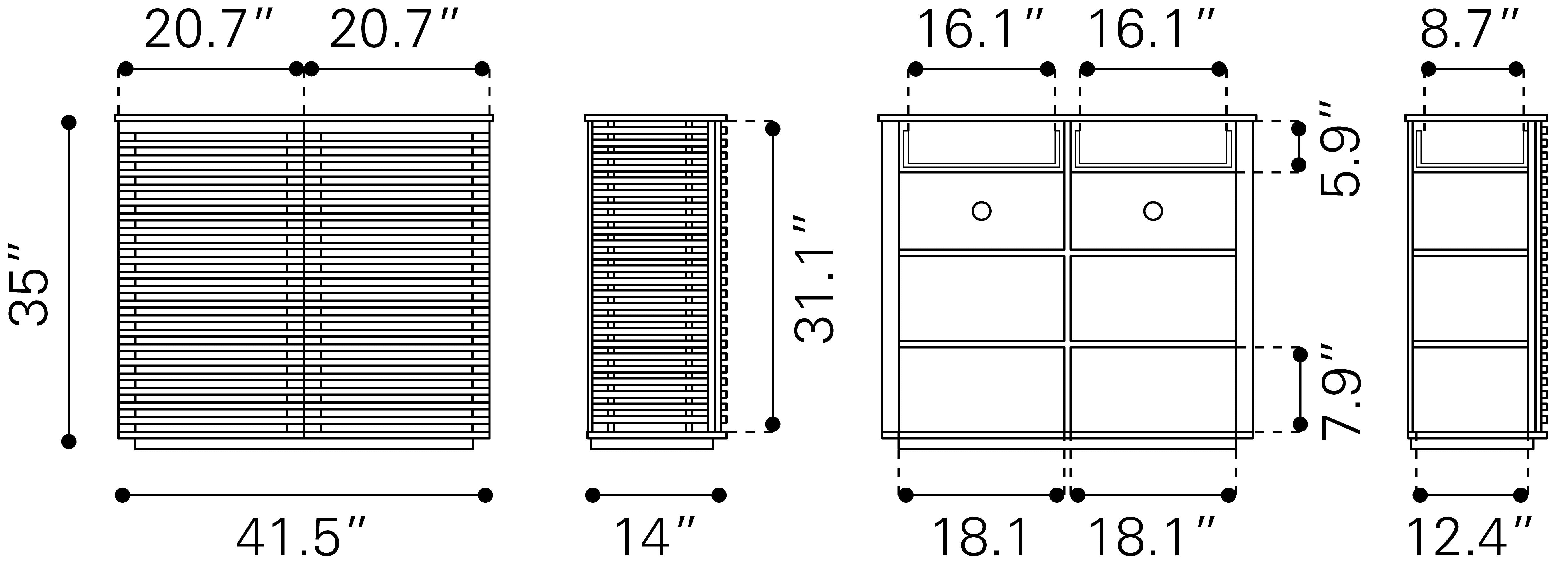 Linea Cabinet Walnut