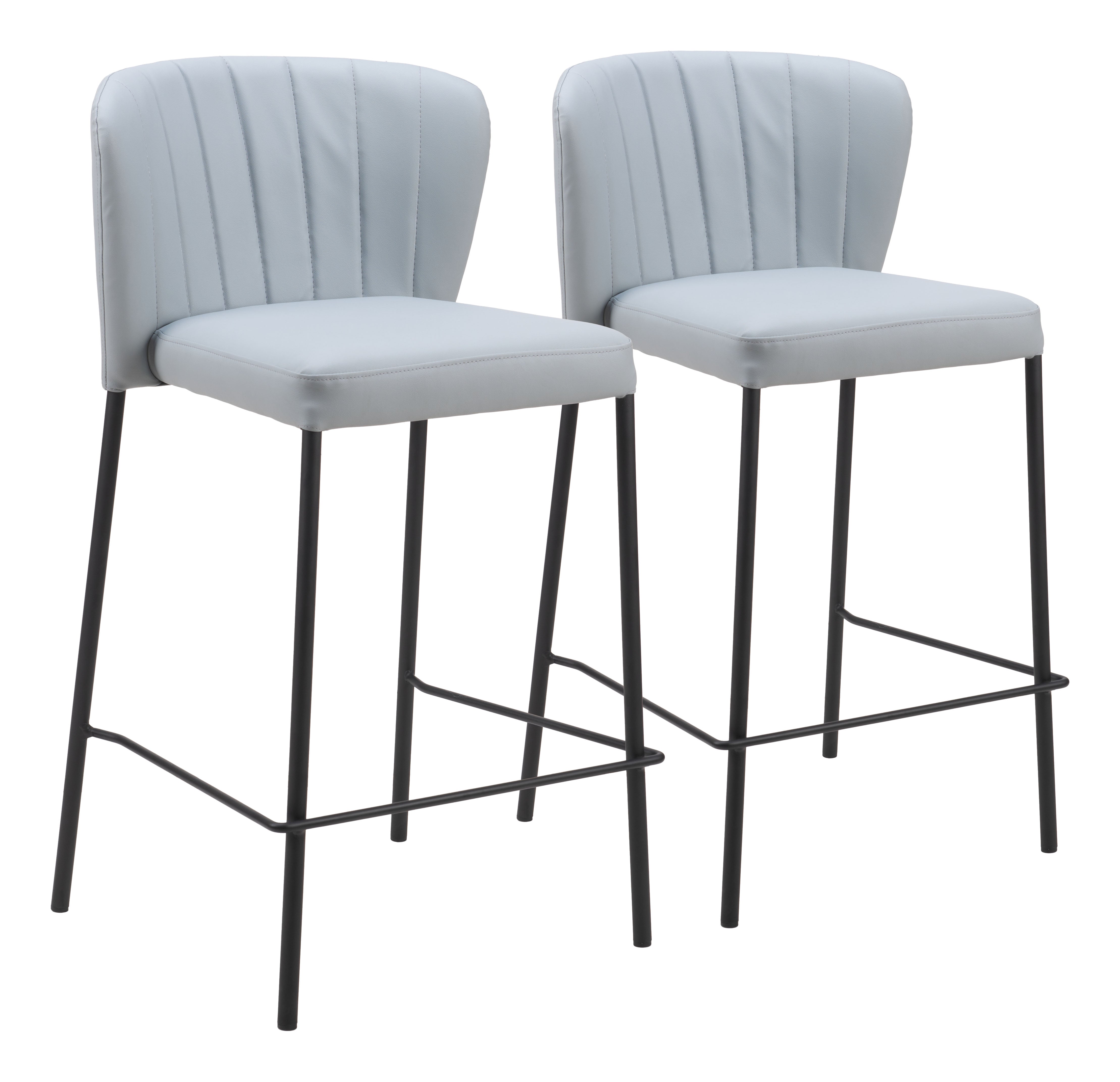 Linz Counter Stool (Set of 2) Gray