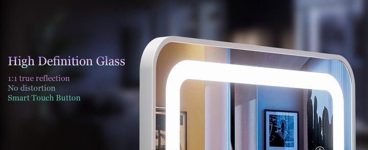 RGB Full Length Mirror, 60"x16" Full Body Mirror with LED Lights, Dimming & 7 Color Changing Lighting, Wall Mounted Hanging Mirr