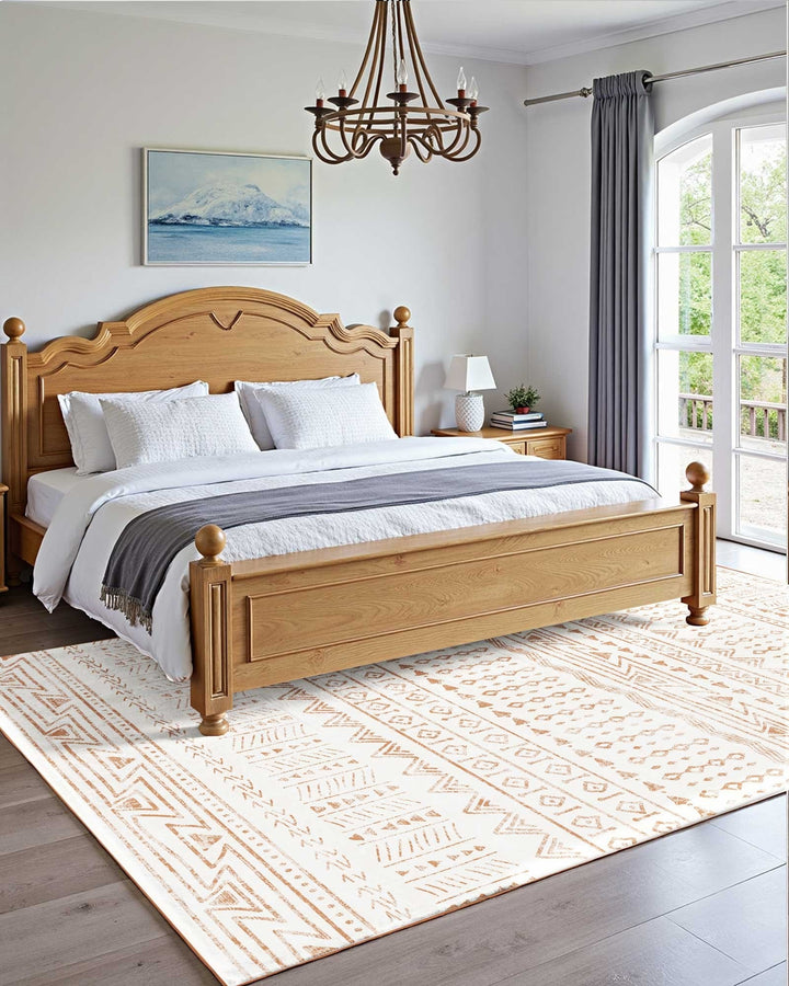 VEVOR Area Rug, 5 x 7 ft Large Washable Rug, Non-Slip and Tear-Resistant Soft Carpet, Pet & Child Friendly Modern Area Rugs, Indoor Mat for Bedroom, Office, Living Room, Kids Room, Entryway, Blue