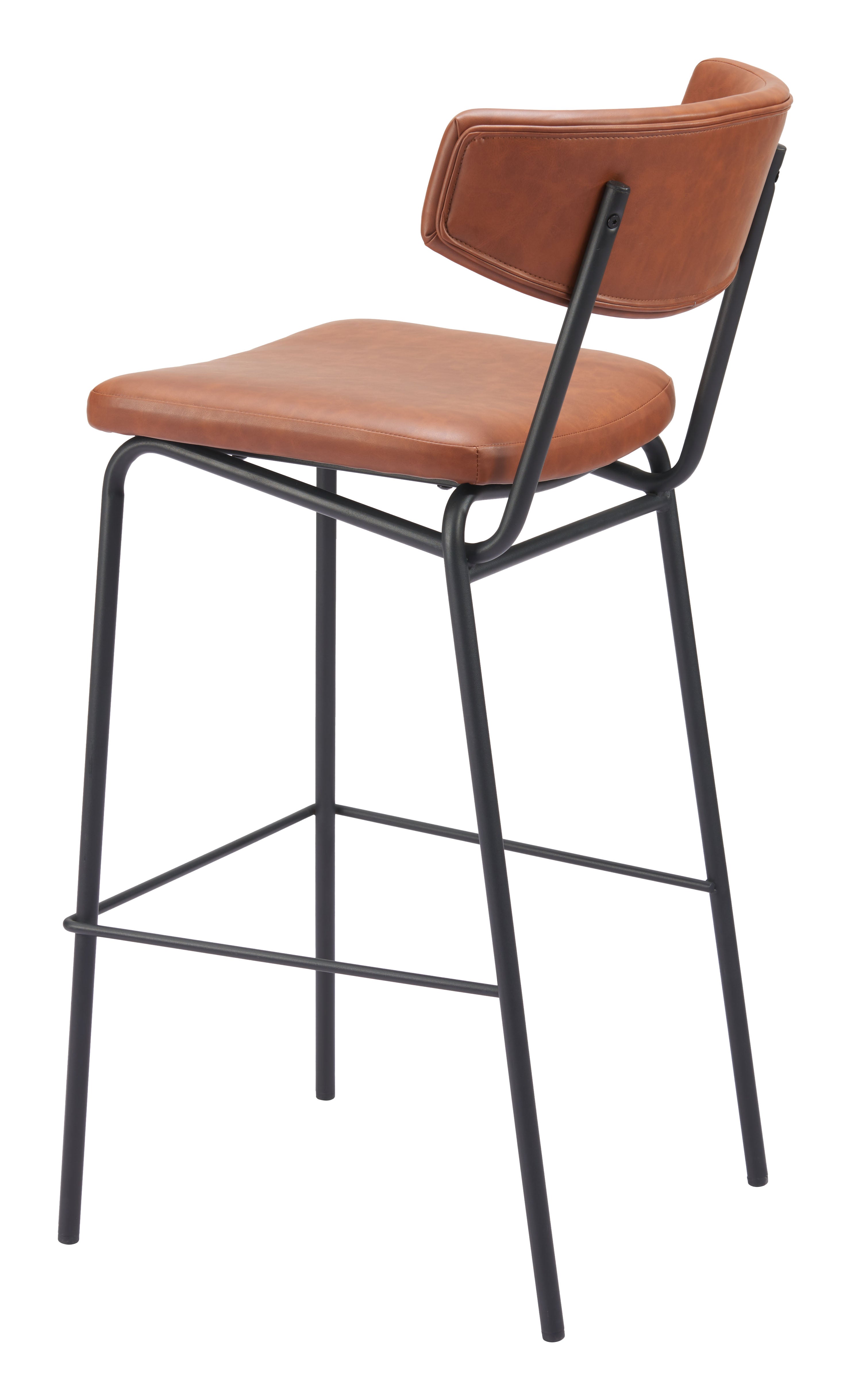 Charon Barstool (Set of 2) Vintage Brown