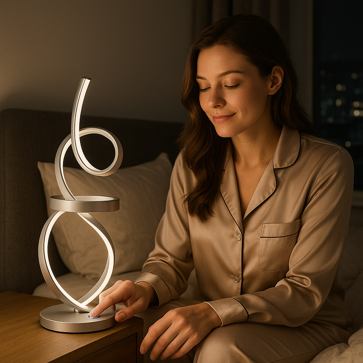 Amsterdam Elite Touch Dimmer LED Table Lamp in Polished Silver