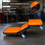 2-in-1 Convertible Z-Creeper Seat - Rolling Mechanic Creeper with Wheels, Under Dash Creeper & Garage Chair for Auto Repair, Low Profile Roller Seat - 8