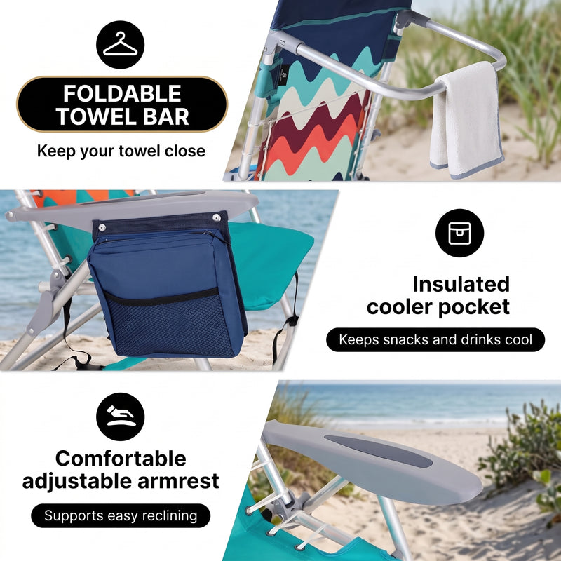 Big & Tall XL Backpack Beach Chair – 2 Pack - 8