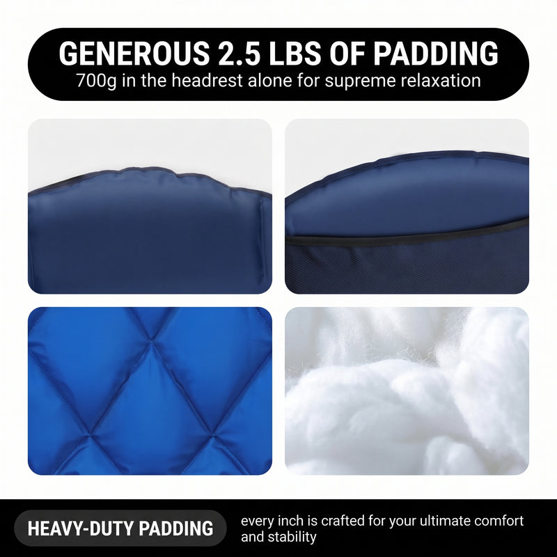 Oversized Camping Chairs 2 Pack – Extra-Large Folding Outdoor Chairs, Padded - 8