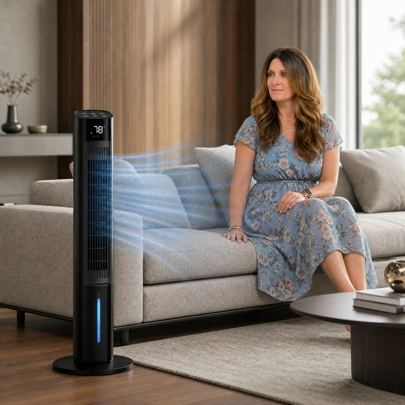 3-in-1 Evaporative Air Cooler Tower Fan with Remote Control - 8