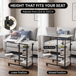 C-SHAPED END TABLE WITH CHARGING STATION – ADJUSTABLE HEIGHT - 8