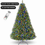 PRE LIT CHRISTMAS TREE – COLOR CHANGING LED LIGHTS WITH REMOTE CONTROL - 8