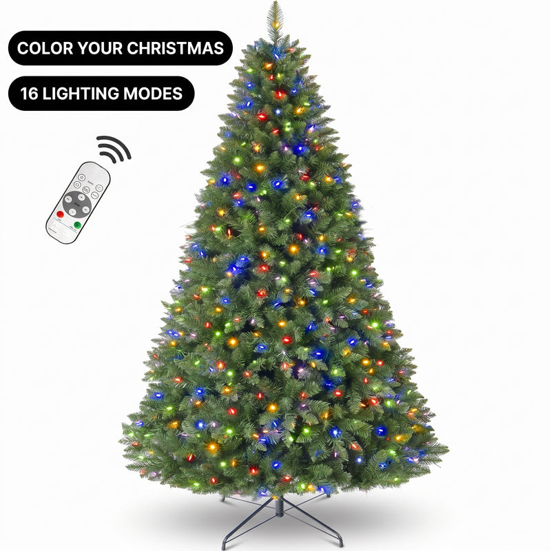 PRE LIT CHRISTMAS TREE – COLOR CHANGING LED LIGHTS WITH REMOTE CONTROL - 8