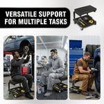 Rolling Mechanic Stool with Tool Tray - Creeper Seat with Wheels for Garage & Shop, Rolling Work Stool with Wheels for Mechanics, Auto Repair Workshop - 8