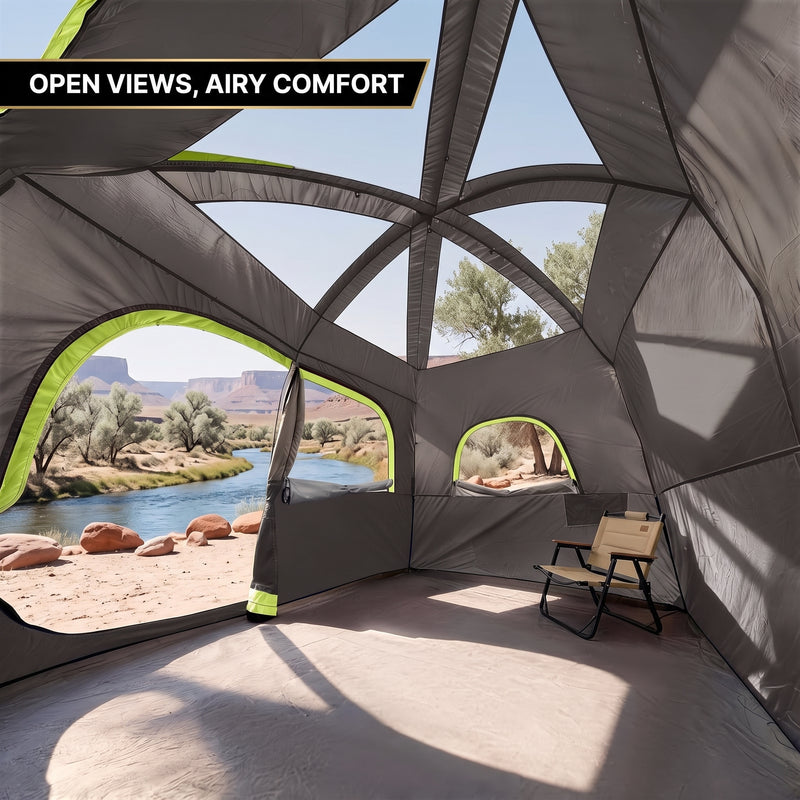 5–8 PERSON FAMILY DOME CAMPING TENT – WATERPROOF OUTDOOR TENT WITH RAINFLY & CARRY BAG - 8