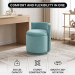 Swivel Accent Chair with Storage, 360 Degree Velvet Small Accent Chair, No Assembly Comfy Bedroom Chair for Living Room, Reading, Dressing Room - 8