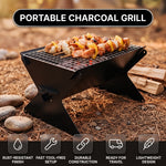 Portable Folding Charcoal Grill & Campfire Fire Pit - 8