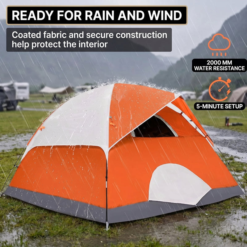 2-4 PERSON LIGHTWEIGHT BACKPACKING DOME CAMPING TENTS - 8