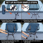 Ultralight Folding Camping Chair – Portable Outdoor High-Back Seat - 8