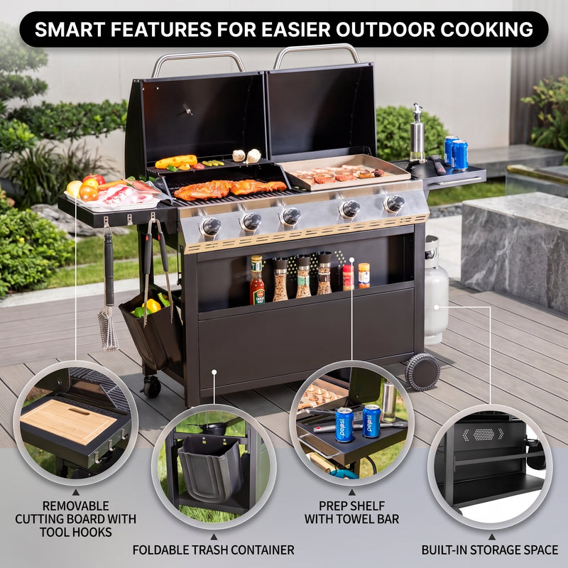 Grate for Outdoor Backyard BBQ Cooking - 8