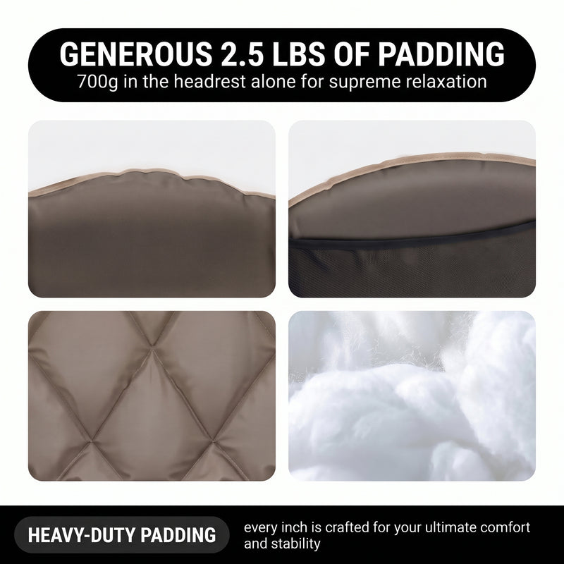 Oversized Camping Chairs 2 Pack – Extra-Large Folding Outdoor Chairs, Padded - 8