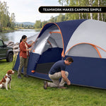 5–8 PERSON FAMILY DOME CAMPING TENT – WATERPROOF OUTDOOR TENT WITH RAINFLY & CARRY BAG - 8