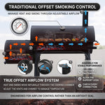 Portable Charcoal Grill with Smoking Function, Foldable Suitcase Design with Wheels, Multi-Tier Storage Rack & Waterproof Cover for Outdoor BBQ Parties - 8