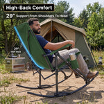High Back Folding Rocking Camping Chair – Oversized Portable Outdoor Rocker with Cup Holder, Carry Bag & Heavy-Duty Steel Frame - 8