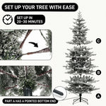 PRE LIT CHRISTMAS TREE – COLOR CHANGING LED LIGHTS WITH REMOTE CONTROL - 8