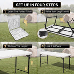 4 ft Adjustable Folding Camping Table - 8
