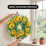 SUNFLOWER WREATH FOR FRONT DOOR – SUMMER FLORAL PORCH DÉCOR - 8