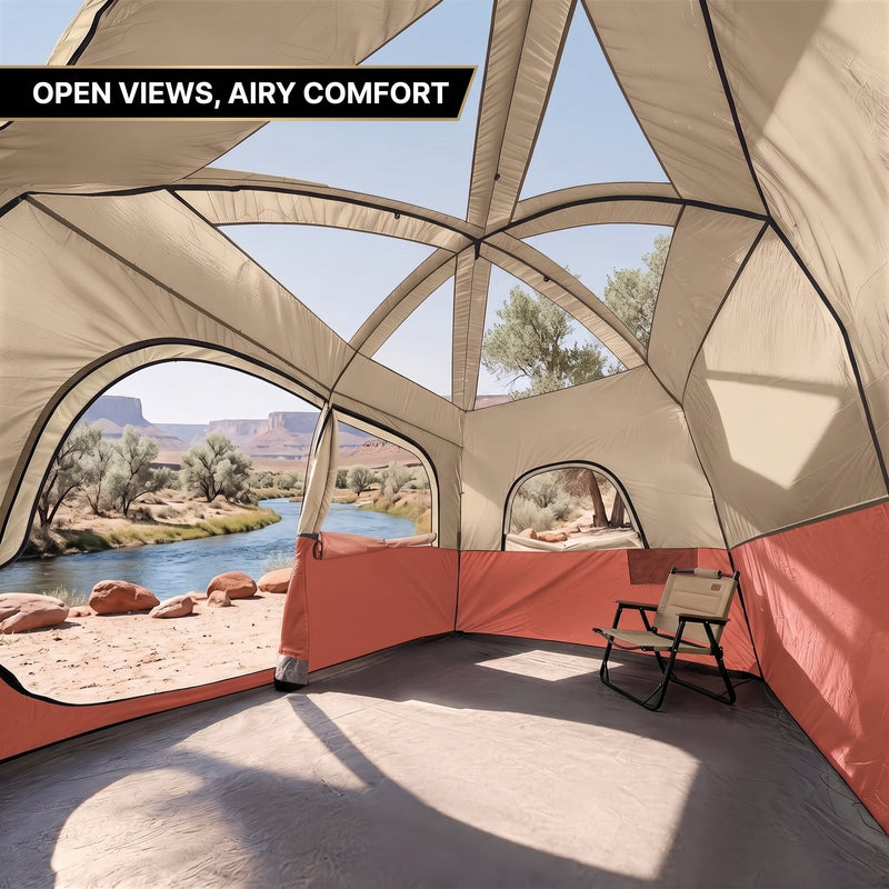 5–8 PERSON FAMILY DOME CAMPING TENT – WATERPROOF OUTDOOR TENT WITH RAINFLY & CARRY BAG - 8