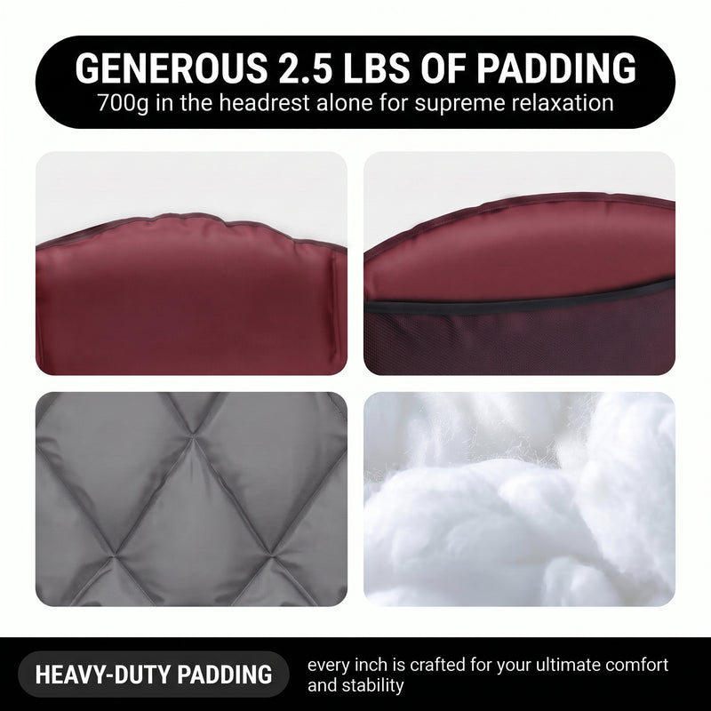 Oversized Camping Chairs 2 Pack – Extra-Large Folding Outdoor Chairs, Padded - 8