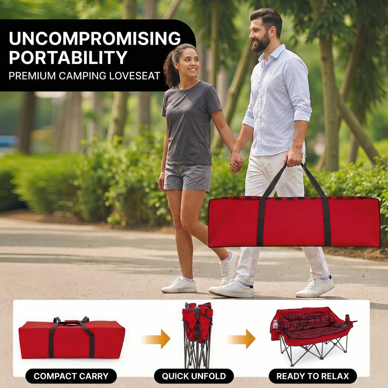 Heated Camping Chair for Adult Outdoor Activities - Portable Folding Heated Chair with 3 Adjustable Heat Levels, Heating Backrest Cushion Support 264LBS for Patio Camping (Battery Not Included) - 8
