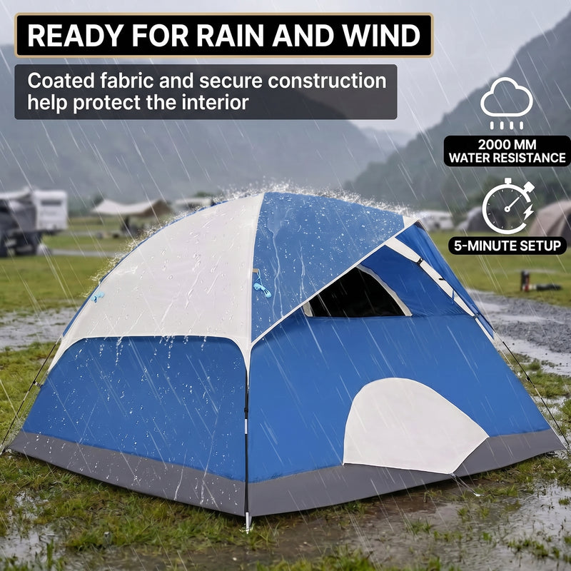 2-4 PERSON LIGHTWEIGHT BACKPACKING DOME CAMPING TENTS - 8
