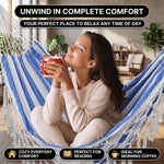 Boho Macrame Double Hammock Swing with Tassels – 2 Person Hanging Chair for Indoor & Outdoor Relaxation - 8