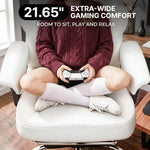 Big & Tall Office Chair with Footrest – Reclining Ergonomic Executive Chair, Wide Memory-Foam Seat, Adjustable Height - 8