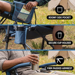 High Back Folding Rocking Camping Chair – Oversized Portable Outdoor Rocker with Cup Holder, Carry Bag & Heavy-Duty Steel Frame - 8