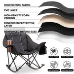 Oversized Folding Rocking Camping Chair with Padded Headrest - 8