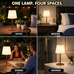 CORDLESS TABLE LAMP – RECHARGEABLE & WATERPROOF FOR SHOWER, BATHROOM AND OUTDOOR USE - 8